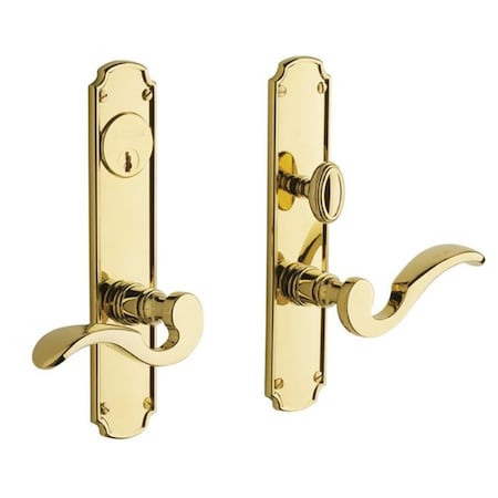 Baldwin Double Cylinder Entry Handlesets Unlacquered Brass 6942.031.DBLC